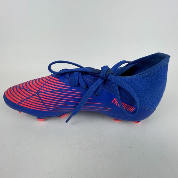 adidas Predator EDGE3 FG JR RIGHT Ground Boot Unisex Kids 4 Blue Lace Up GW2361 - Picture 7 of 7